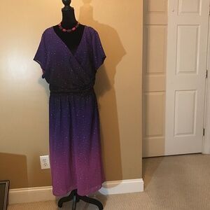 Elegant Purple and Pink Women's Dress